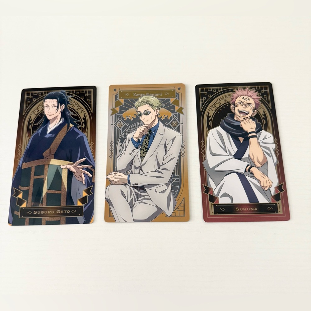 Anime official collectible jujutsu kaisen tarot cards nanami sukuna getou
